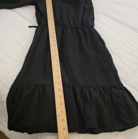 Black pheasants dress / Tunic top  short length drop shoulder elastic waist - Picture 6 of 9